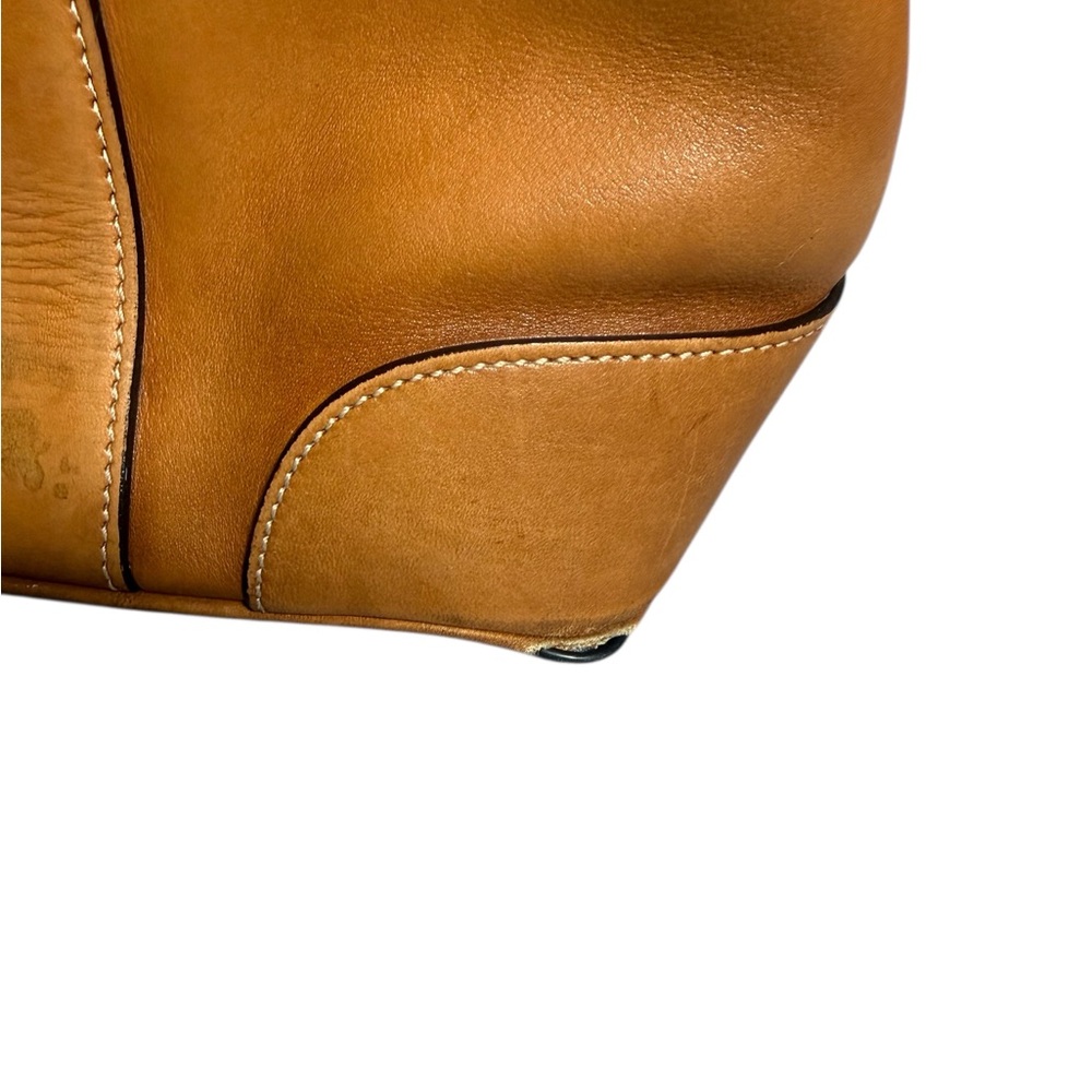 Coach Tan Vintage Hampton Leather Buckle-Strap Tote - Picture 6 of 8